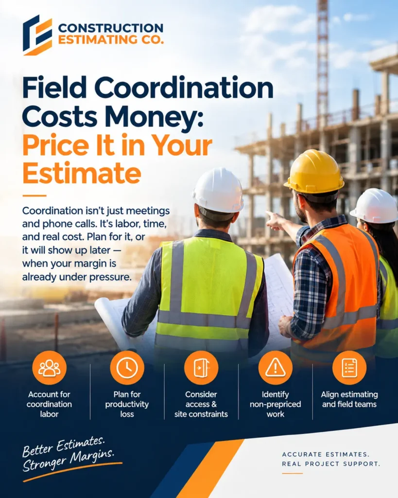 Field Coordination Costs Money: Price It in Your Estimate