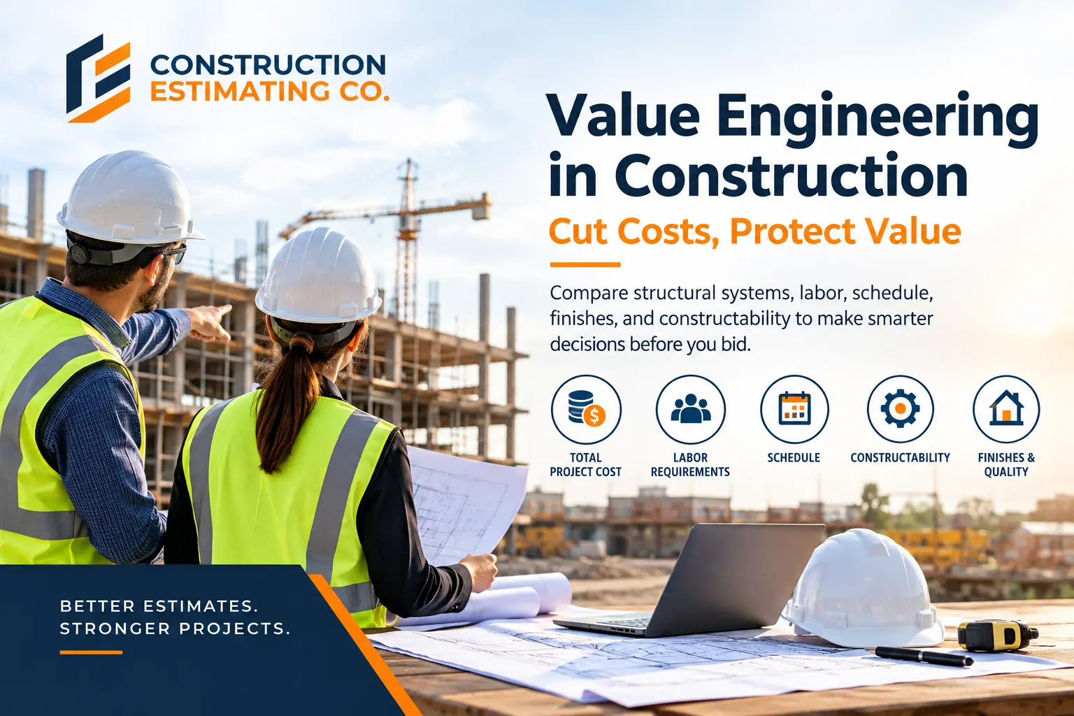 Value engineering in construction comparing structural systems, labor, and project costs